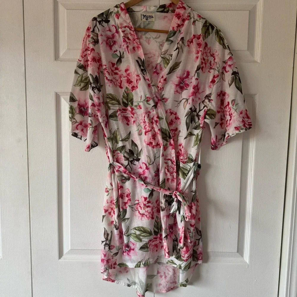 Show Me Your MuMu Floral Robe - Pink and Green